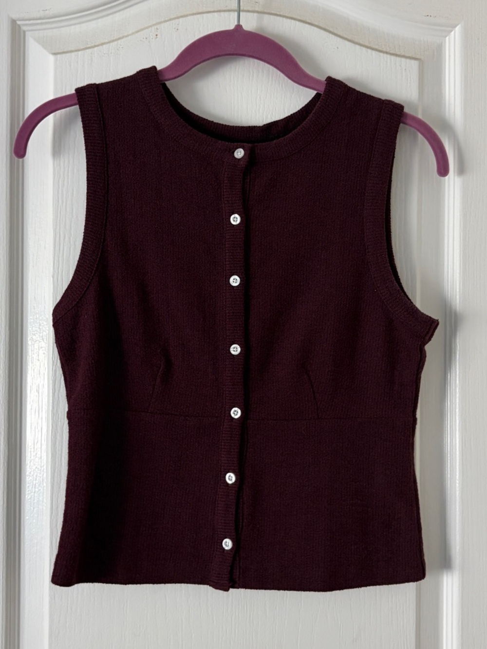 Madewell Burgundy Button Up Top